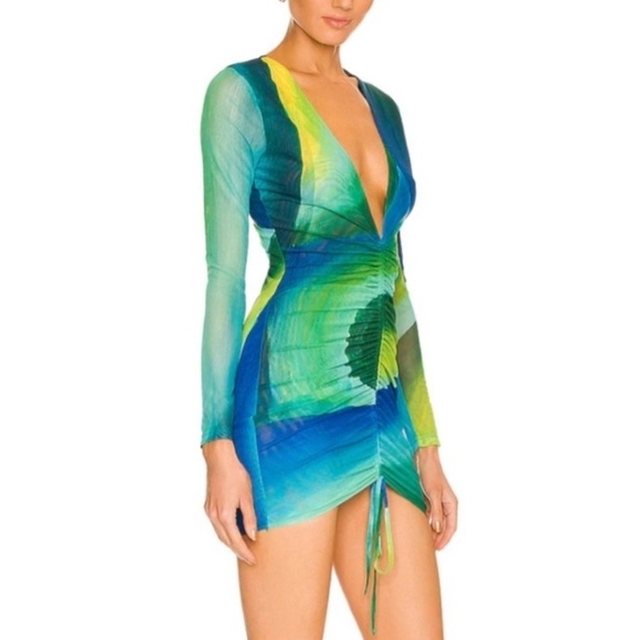 Farai London x REVOLVE Indah Dress in Emerald Ocean Size Small - Picture 2 of 10